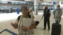 Palma and Tenerife-bound travellers at Glasgow Airport News Clip
