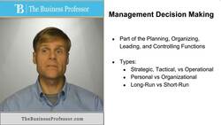 Management Decision Making Instructional Video