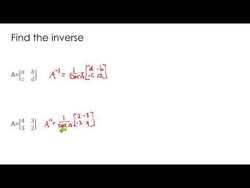 calculating matrix inverse Instructional Video