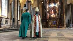 Salisbury Cathedral chorister wears Bishops robes in new role as Chorister Bishop News Clip
