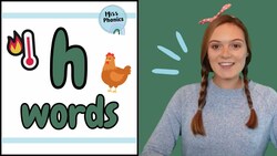 h' Words | Blending Phonics | CVC Words | h Words with Pictures | Learn to Read | British Teacher Instructional Video