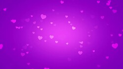 Animation romantic purple hearts on shiny background Stock Footage