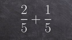 Adding fractions with like denominators - math homework answers Instructional Video