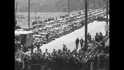 Opening to traffic of newly completed Golden Gate Bridge in San Francisco News Clip