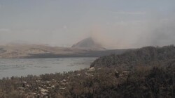 Taal volcano spewing smoke News Clip