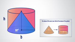 Learn Cone Volume Calculation - Utilizing Cylinder Formula Instructional Video