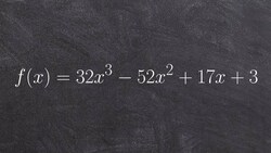 Applying Rational Zero Test Then Find All of the Zeros Instructional Video