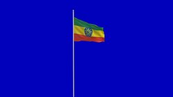 ethiopian flag Rising Stock Footage