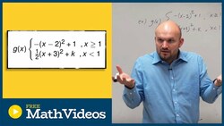 Value k that makes the quadratic piecewise function continuous Instructional Video