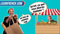 Going to the market... an Everyday French dialogue to improve your listening and speaking skills! Instructional Video