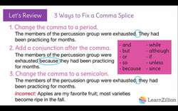 Fixing Comma Splices: Improving Sentence Structure in Writing Instructional Video