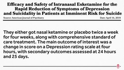 Ketamine Can Be a Fast-Acting Antidepressant Instructional Video