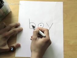 How to Draw a Boy Using the Word "Boy" Instructional Video