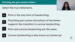 Pre-cursive formation of i, l and t Instructional Video