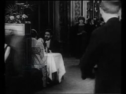 EDIT IMW931098 High society in Paris, early 20s fun in cars, diners in Maxim's, gossip at a wedding Stock Footage