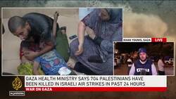 Gaza health ministry says 704 Palestinians have been killed in Israeli air strikes in past 24 hour News Clip
