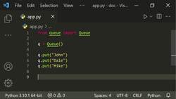 The Ultimate Guide to Python Programming With Python 3.10 - Queue Data Structure Instructional Video