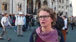 Rally in Budapest against ban on living in public areaa News Clip