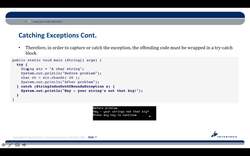 Complete Java SE 8 Developer Bootcamp - Catching Exceptions Instructional Video