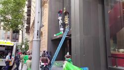 CLEAN : Extinction Rebellion protesters target Australian bank offices News Clip