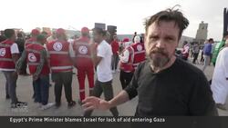 Egyptian PM blames Israel for not letting enough aid into Gaza News Clip