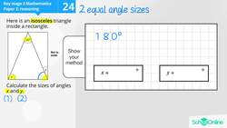 Geometry: Finding Angle Measurements in an Isosceles Triangle inside a Rectangle Instructional Video