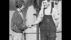 Crowd greets Amelia Earhart; she meets Andrew Mellon and speaks at US embassy in Londonderry News Clip