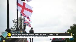 Britons Hoist the Union Jack in a Protest Against Rising Immigration News Clip