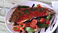 Lamb ribs baked with hot sauce Stock Footage