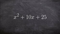 Learn how to factor a trinomial using a perfect square trinomial method Instructional Video