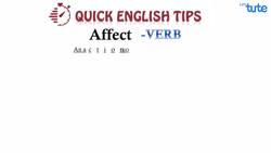 Affect vs Effect: Understanding the Difference Instructional Video