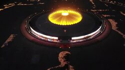 CLEAN : AERIALS: Thai Buddhist sect attempts world record with 330,000 candles News Clip