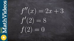 Determine the paticular solution of integration Instructional Video