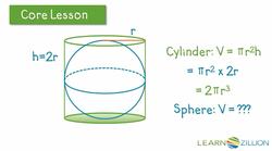 Finding the Volume of a Sphere using Comparisons with Cylinders Instructional Video