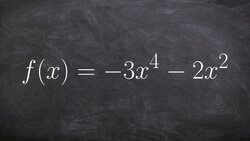 Learn to Show That a Function is Even Algebraically Instructional Video
