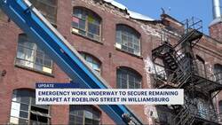 Cleanup underway following parapet collapse in Williamsburg News Clip