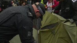 Police remove Extinction Rebellion activists in Whitehall News Clip