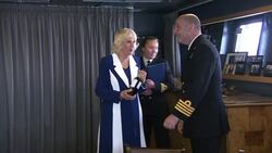 Camilla having a tour of aircraft carrier HMS Prince of Wales News Clip