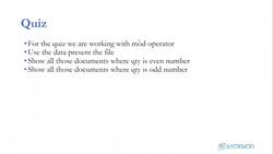 MongoDB Mastering MongoDB for Beginners (Theory and Projects) - Quiz($mod) Instructional Video