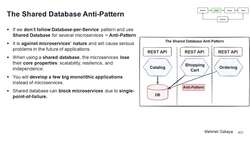 Design Microservices Architecture with Patterns and Principles - The Shared Database Anti-Pattern and Polyglot Persistence Instructional Video