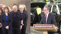Sir Keir Starmer visits a Jaguar Land Rover plant in the West Midlands - full Q&A News Clip