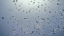 White Hexagon Connected with Node lines Fantasy abstract technology and engineering background with original organic motion Stock Footage