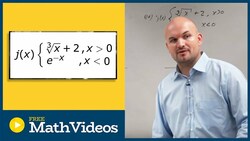 Graph piecewise functions exponential and cuberoot Instructional Video