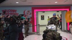 Cheers and emotional reunions as Irish peacekeepers touch down on home soil News Clip