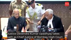 Justice Devendra Kumar Upadhyay takes oath as Chief Justice of Bombay HC News Clip