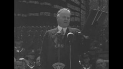 Former Pres. Herbert Hoover addresses crowd on Constitution Day in San Diego, CA News Clip