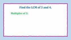 Least Common Multiple Instructional Video