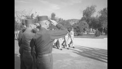 Recently released POW General William Dean with Generals Maxwell Taylor, Mark Clark, and other officials in Seoul, South Korea News Clip