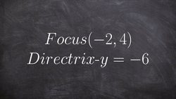 Write the equation of a Parabola in standard form given the focus and directrix Instructional Video