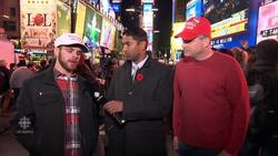 Two Trump supporters in Times Square News Clip